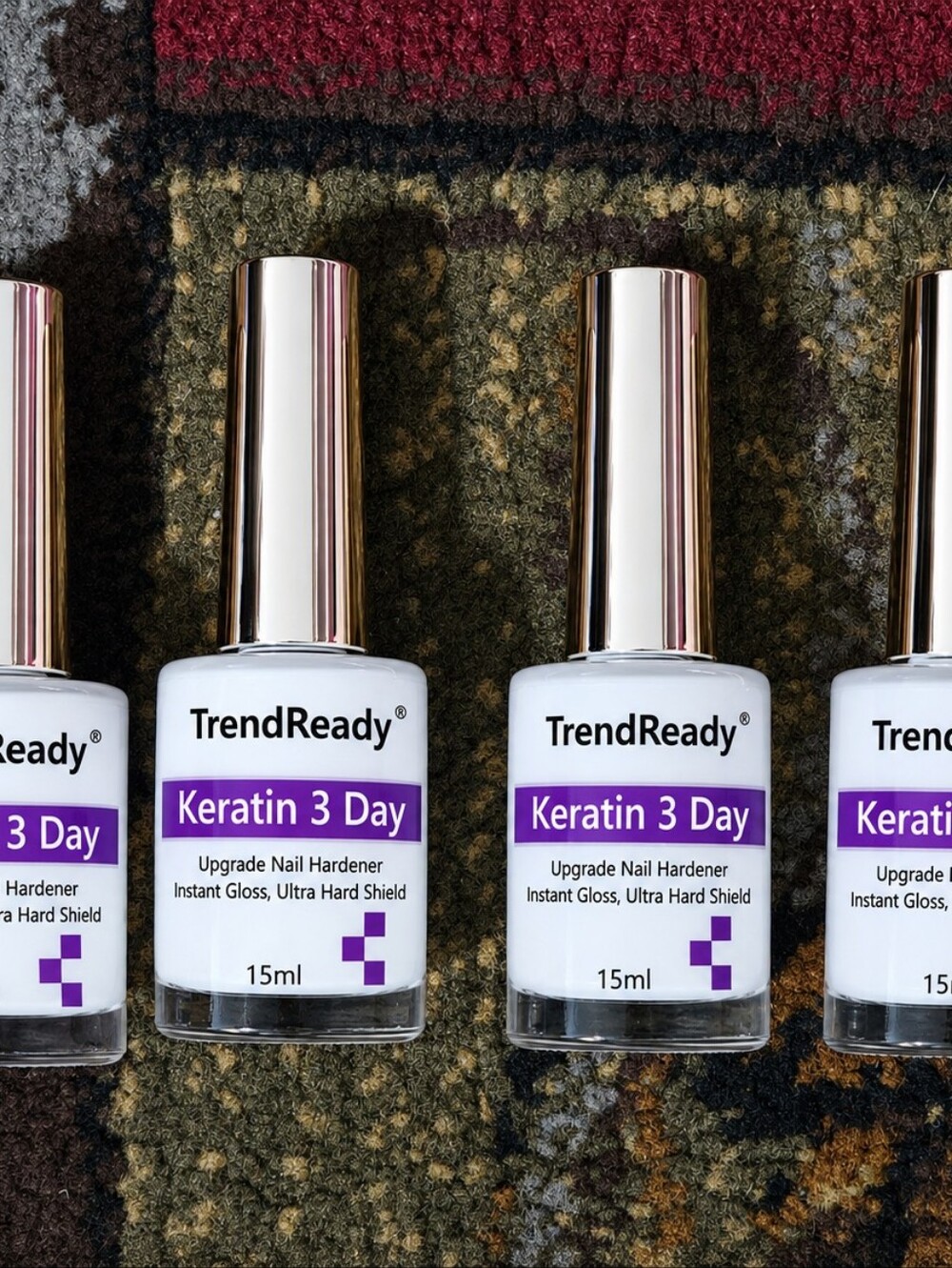 Keratin 3 Day Nail Hardener - White Set Of 4